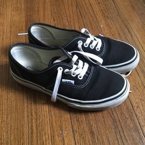 Black VANS. Barely worn!!